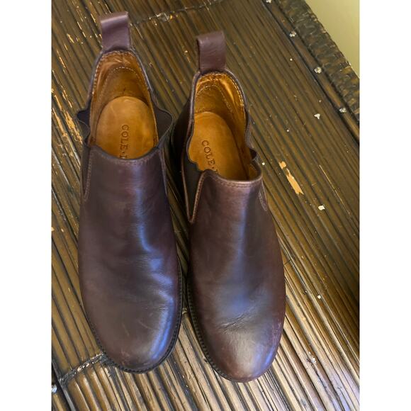 Cole Haan Brown Leather Low Heel Chelsea Ankle Riding Boots Women's Size 7 Cabin - Picture 6 of 7
